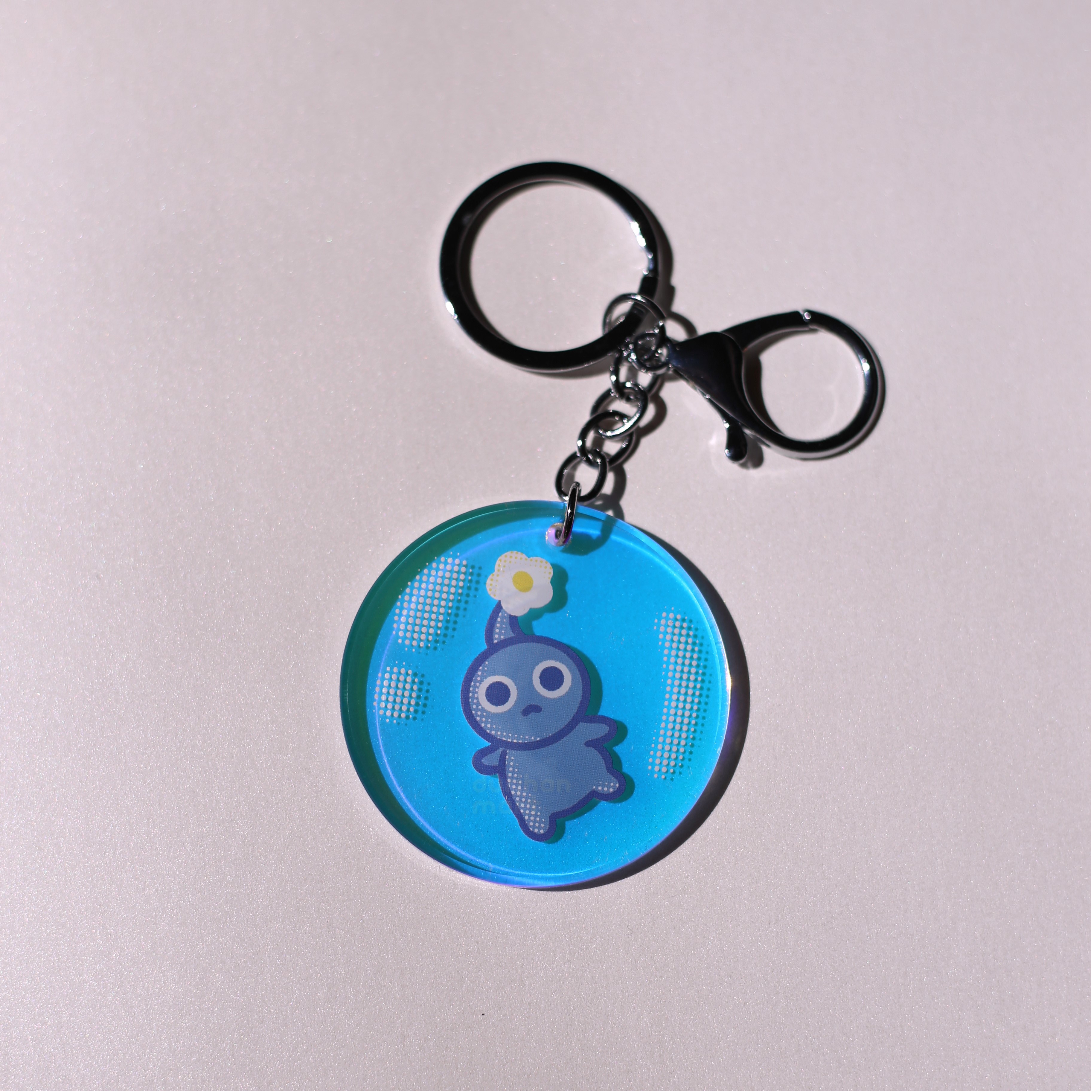 Blue Pik Bubble Holographic Keychain by DurihanMart